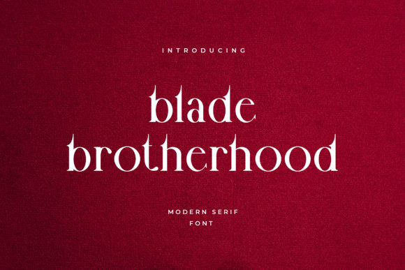 Blade Brotherhood: A Bold Serif Typeface for Editorial Design