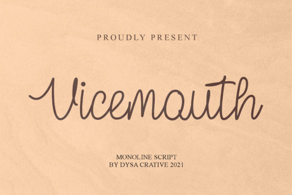 Bring Elegance to Crafts with Vicemouth Script Font