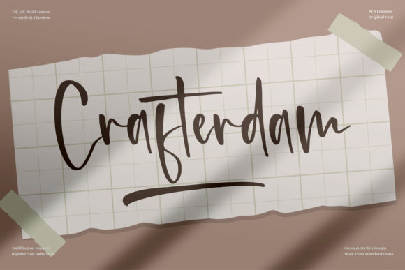 Crafterdam: A Handwritten Font for Elegant Design