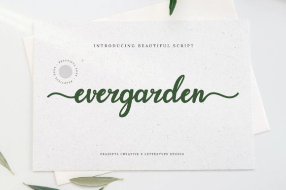 Evergarden: An Elegant Handwritten Font for Editorial Design