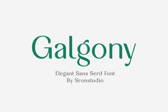 Galgony Font: Elevating Brand Identity with Elegant Sans Serif