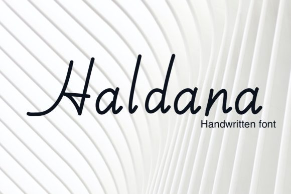 Haldana: A Handwritten Font for Web Design