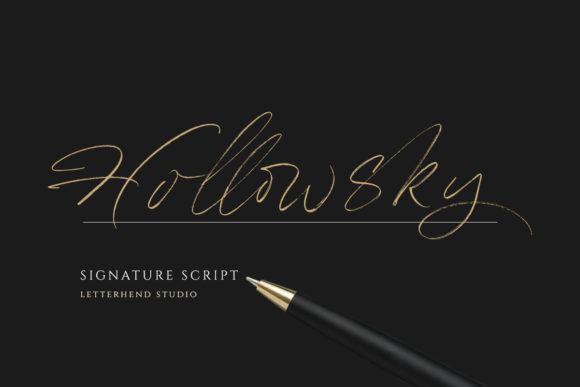 Hollowsky Font: A Delicate Script for Luxury Branding