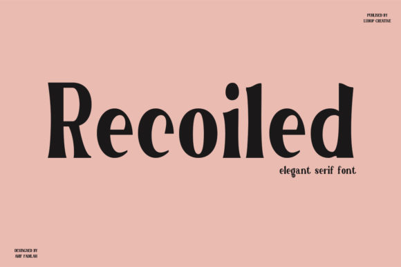 Recoiled Serif Font: Bold Typography for Handmade Brands