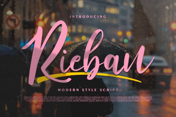 Rieban Font Review: A Delicate Handwritten Typeface for Branding